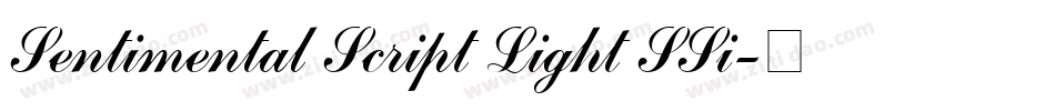 Sentimental Script Light SSi字体转换